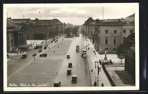 AK Berlin, Blick in die Linden, Unter den Linden