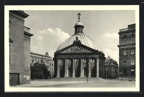 AK Berlin, Blick auf die St. Hedwigs-Kathedrale, erbaut 1743-73