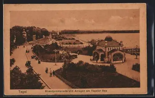 AK Tegel /Berlin, Strandpromenade u. Anlagen am Tegeler See