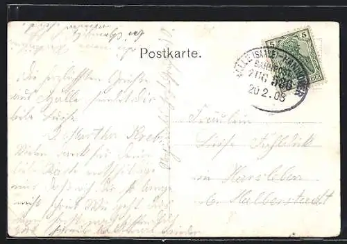 AK Bahnpoststempel Halle (Saale)-Hannover, Zug 536