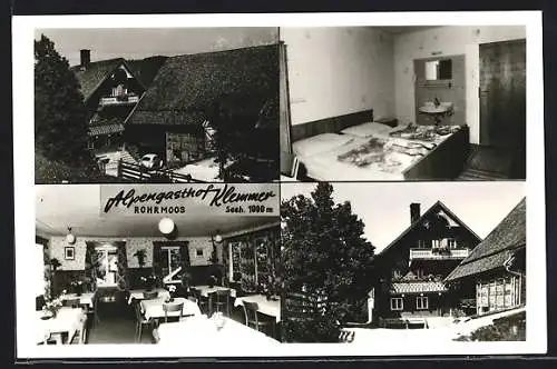 AK Rohrmoos, Gasthof Klemmer, Aussen- u. Innenansichten