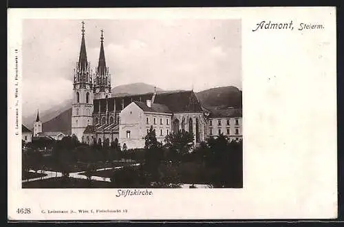 AK Admont, Blick auf die Stiftskirche