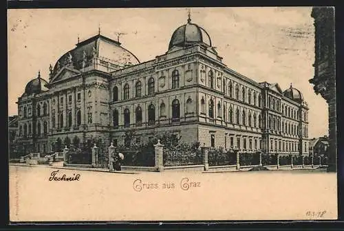 AK Graz, Prunkvolles Gebäude Aussenansicht