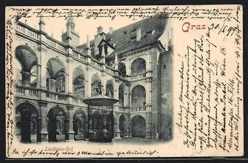 AK Graz, Ansicht v. Landhaus-Hof