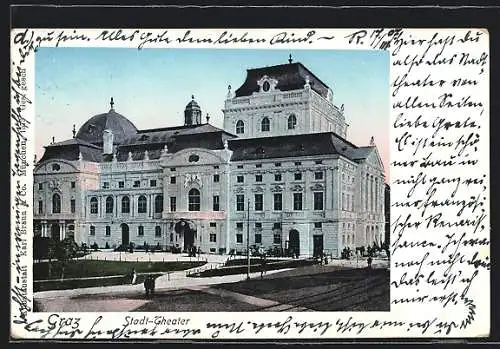 AK Graz, Blick zum Stadttheater