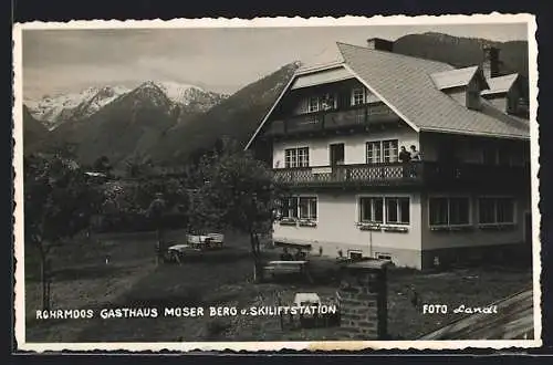 AK Rohrmoos, Gasthaus Moser mit Garten