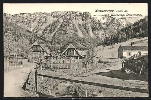 AK Altenberg /Steiermark, Teilansicht mit Blick auf die Schneealpe