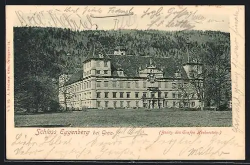 AK Graz, Schloss Eggenberg, Besitz des Grafen Herberstein