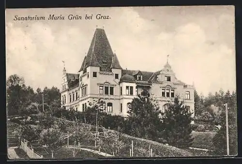 AK Graz, Sanatorium Maria Grün u. Umgebung