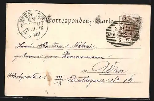 Lithographie Graz, Uhrturm auf dem Schlossberg