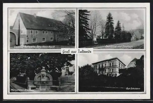 AK Tultewitz, Gasthof, Margareten-Brunnen, Gut Schieben