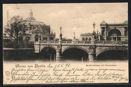 AK Berlin-Tiergarten, Moltkebrücke mit Panorama