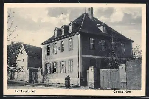 AK Bad Lauchstedt, Blick auf das Goethe-Haus