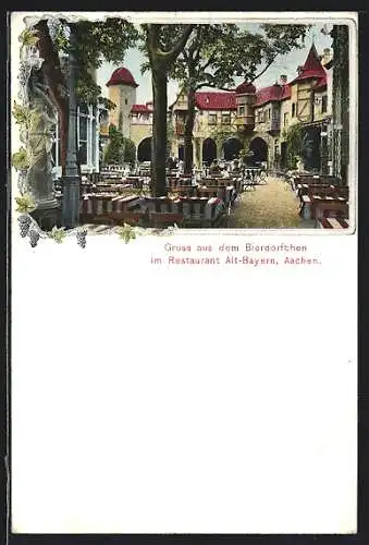AK Aachen, Restaurant Alt-Bayern mit Bierdörfchen