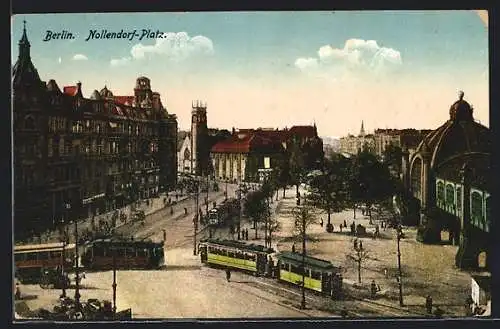 AK Berlin-Schöneberg, Strassenbahnen am Nollendorfplatz
