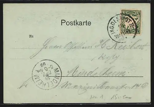 AK Ingolstadt, Blick über den Fluss zur Stadt