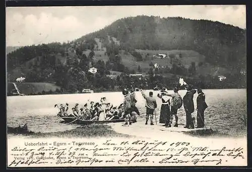 AK Egern, Landungsbrücke der Überfahrt Egern-Tegernsee