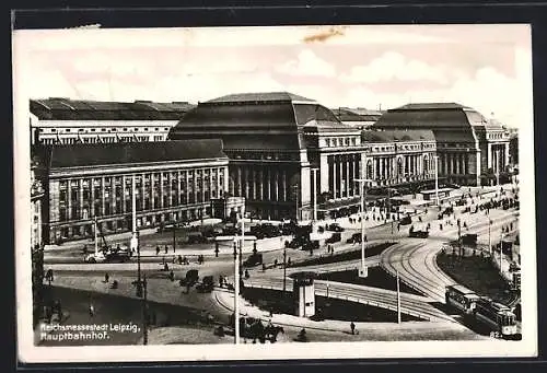 AK Leipzig, Blick über den Hauptbahnhof