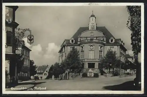 AK Donaueschingen, Partie am Rathaus