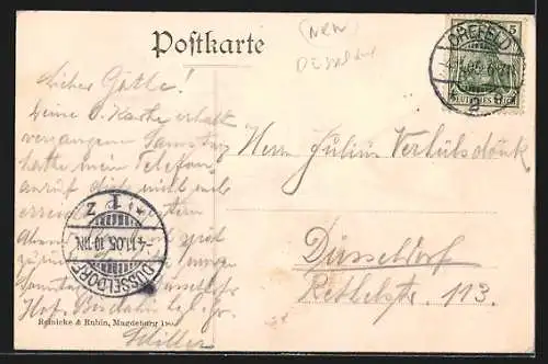 AK Crefeld, Uferpartie im Stadtwald