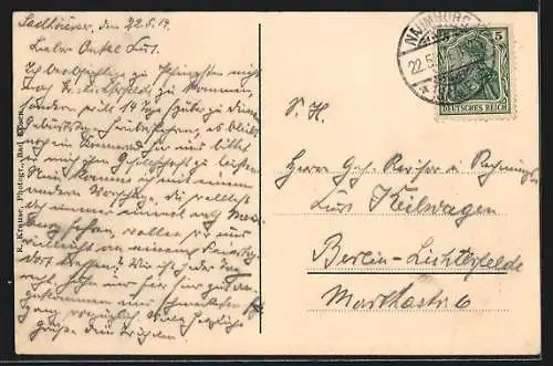 AK Saalhäuser / Kösen, Totalansicht mit Flusspartie