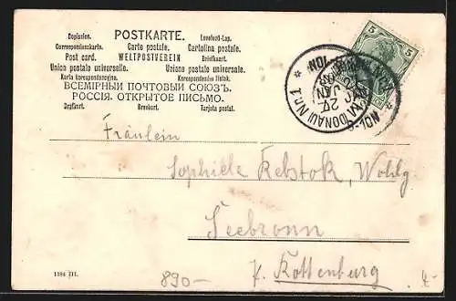 AK Ulm a. D., Ortsansicht mit Dom u. Fluss