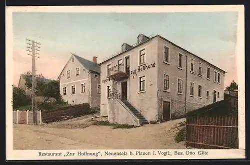 AK Neuensalz i. Vogtl., Restaurant zur Hoffnung von Otto Götz