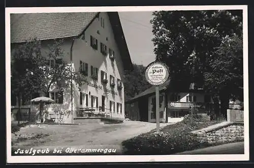 AK Saulgrub bei Oberammergau, Gasthaus zur Post