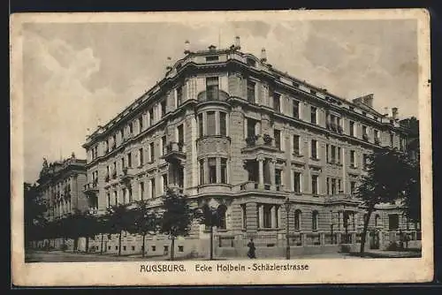 AK Augsburg, Ecke Holbein-Schäzlerstrasse