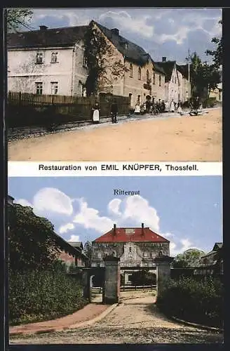 AK Thossfell, Restauration v. Emil Knüpfer, Rittergut