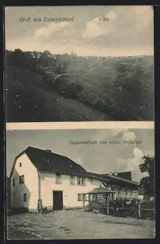 AK Espenschied, Gasthaus von Anton Perscheid, Gesamtansicht