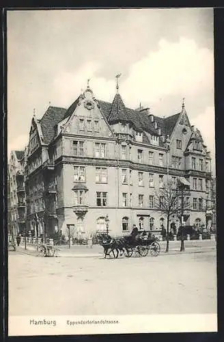 AK Hamburg-Eppendorf, Eckhaus an der Eppendorfer Landstrasse