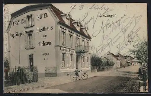 AK Krozingen, Gasthaus zum Ochsen Aug. Siegel