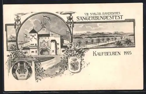 AK Ganzsache PP15 C 75 /01: Kaufbeuren, VIII. Schwäb. Bayerisches Sängerbundesfest 1905