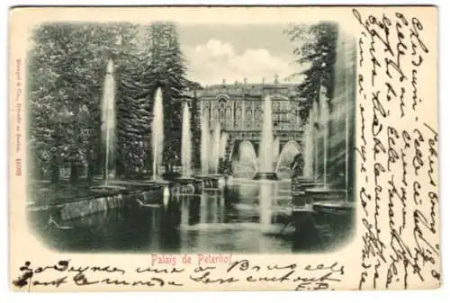 Relief-AK St. Pétersbourg, Palais de Peterhof