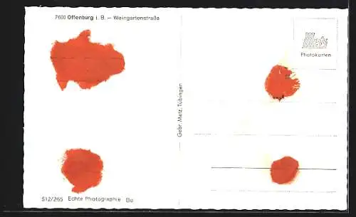 AK Offenburg i. B., Weingartenstrasse aus der Vogelschau