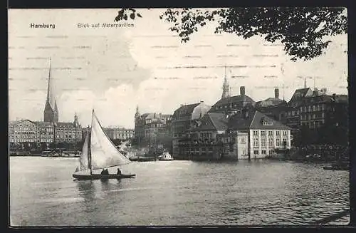 AK Hamburg-Neustadt, Blick auf Alsterpavillon