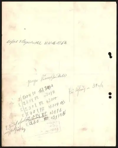 Rechnung Auerhammer bei Aue 1912, F. A. Lange, Dr. Geitner`s Argentanfabrik, Gesamtansicht der Werkanlage am Fluss