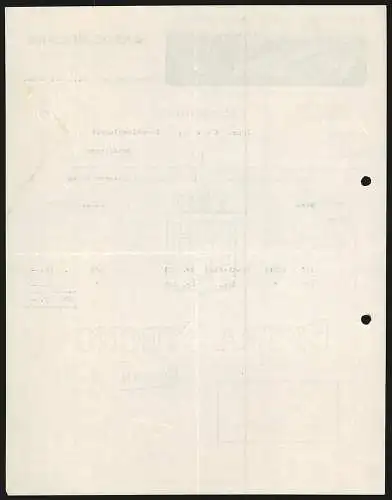 Rechnung Trossingen 1928, Matth. Hohner AG, Harmonika-Fabrik, Das Betriebsgelände aus der Vogelschau