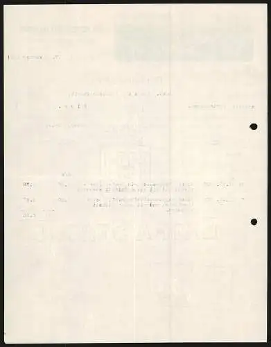 Rechnung Trossingen 1928, Matth. Hohner AG, Harmonika-Fabrik, Das Werksgelände aus der Vogelschau