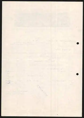 Rechnung Emmendingen 1933, Erste Deutsche Ramie-Gesellschaft, Textil-Fabrikation, Betriebsanlage und Arbeiterkolonie