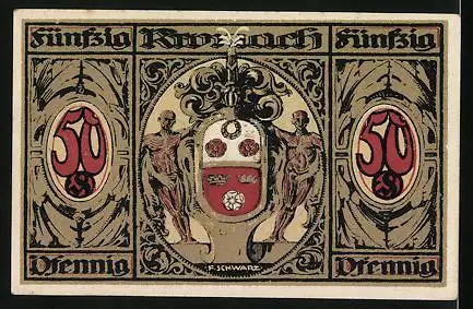 Notgeld Kronach 1921, 50 Pfennig, Lucas Cranach, Wappen