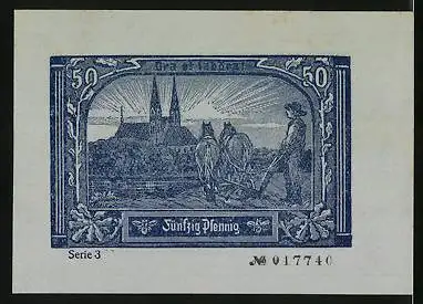 Notgeld Neuruppin 1921, 50 Pfennig, Boltenmühle, Bauer