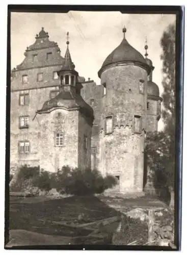Fotografie W. Apel, Berlin, Ansicht Waldenhausen, Schloss mit Wehrturm