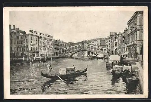 Künstler-AK Venezia, Hotel Marconi, Prop. E. Savoldi