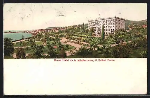 Künstler-AK San Remo, Grand Hotel de la Mediterranee, Propr. H. Selbel