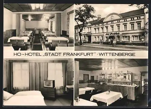 AK Wittenberge, Hotel Stadt Frankfurt, Innenansichten