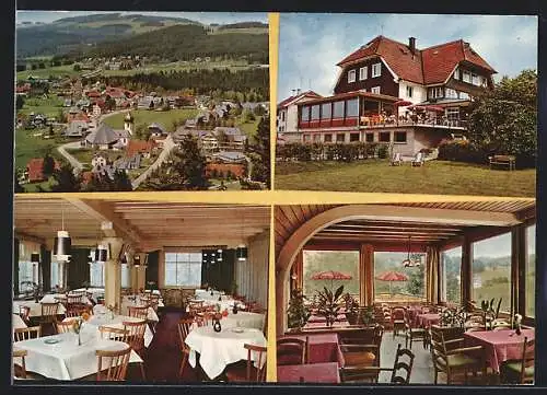 AK Hinterzarten /Hochschwarzwald, Cafe Hotel Imbery, Innenansichten