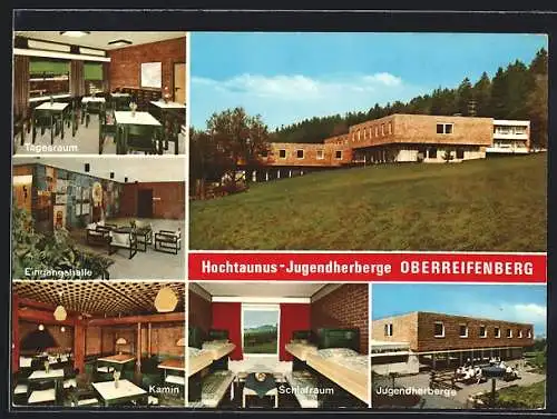 AK Oberreifenberg, Hochtaunus-Jugendherberge, Innen- und Aussenansicht