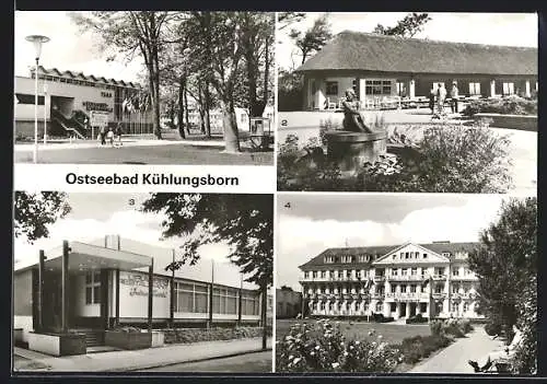 AK Ostseebad Kühlungsborn, FDGB-Urlaubsrestaurant Julius Fucik, Erholungsheim Georgi Dimitroff